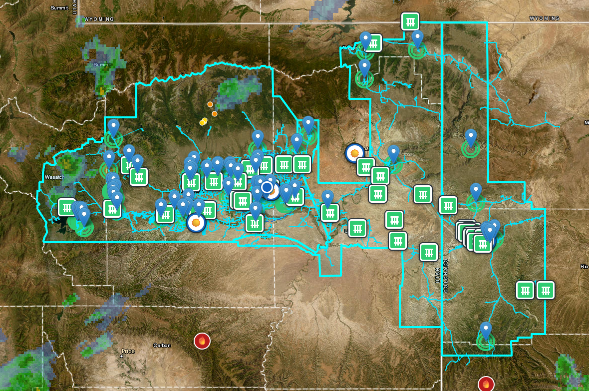CoopIntel utility weather and situational awareness map
